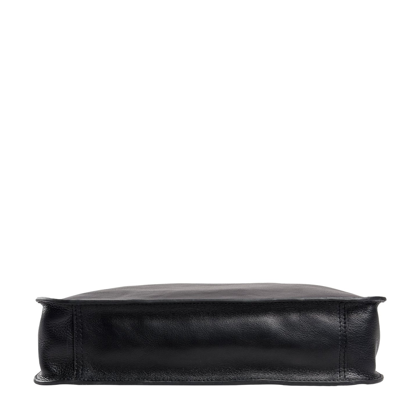 The Hidesign Carmel Medium Leather Sling Bag is a black rectangular crossbody bag featuring an adjustable shoulder strap.