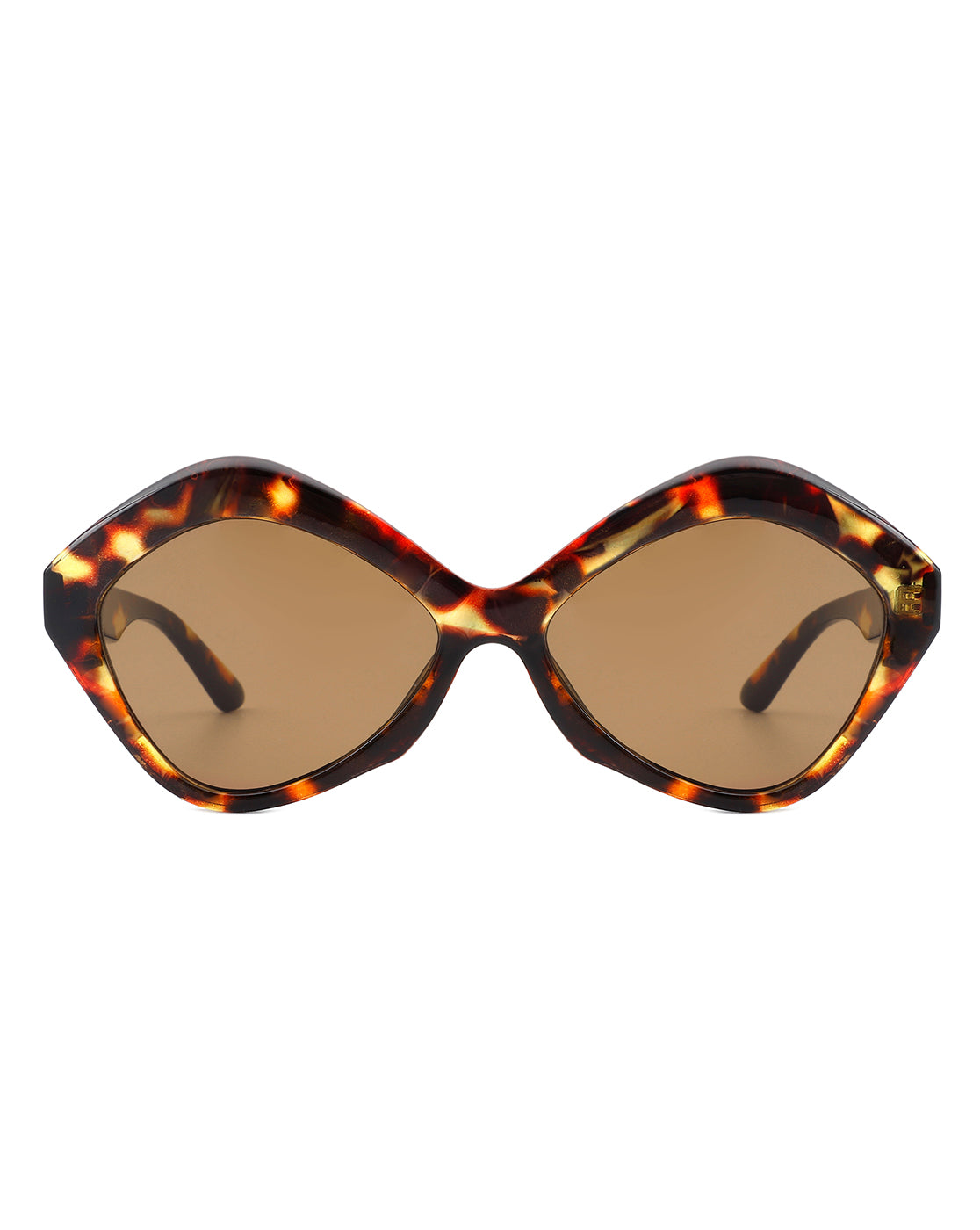 Cramilo Eyewear offers the Amethyst: stylish womens sunglasses with geometric hexagonal cat eye frames in black.