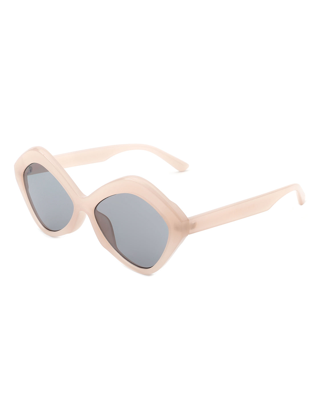Cramilo Eyewear offers the Amethyst: stylish womens sunglasses with geometric hexagonal cat eye frames in black.