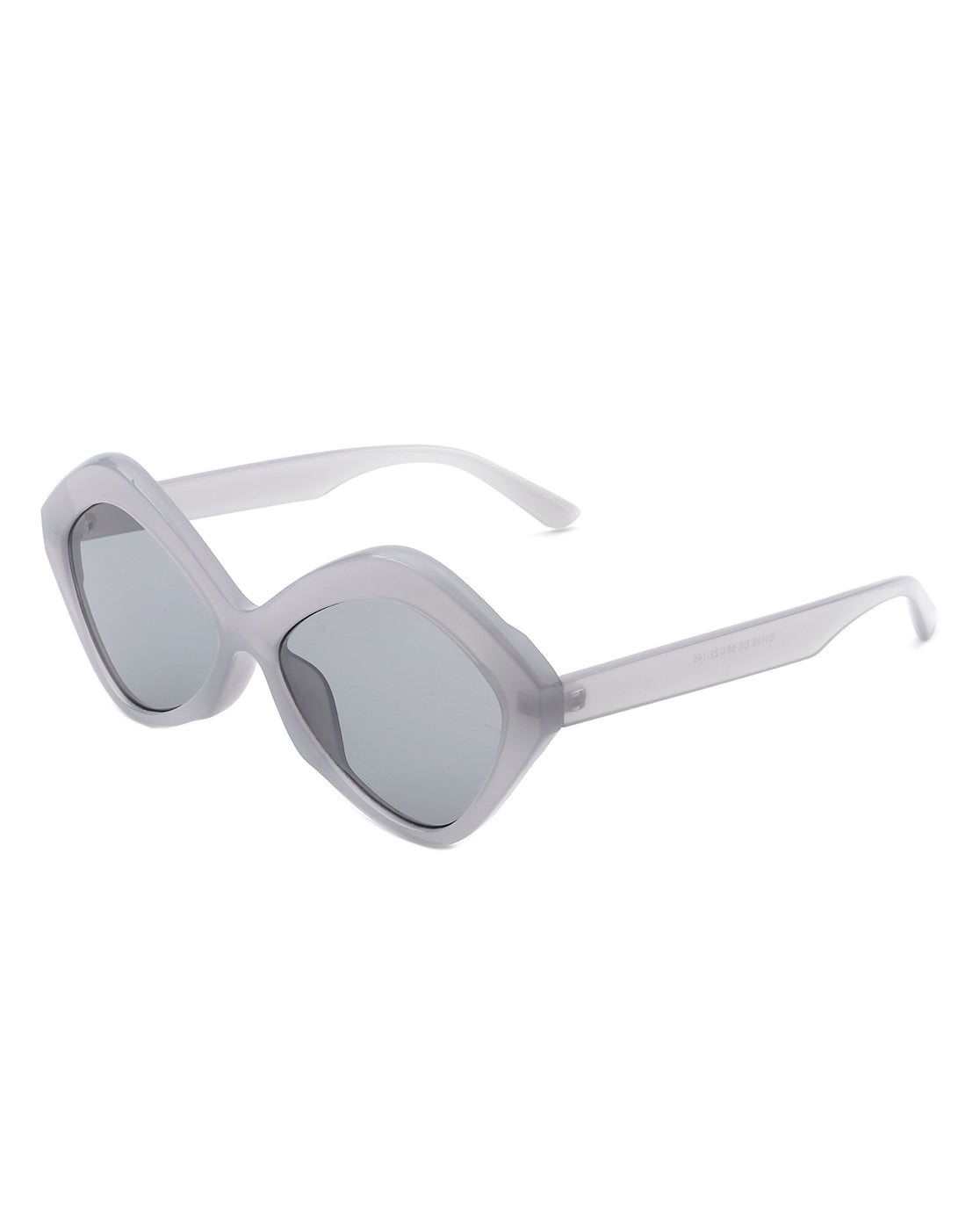 Cramilo Eyewear offers the Amethyst: stylish womens sunglasses with geometric hexagonal cat eye frames in black.