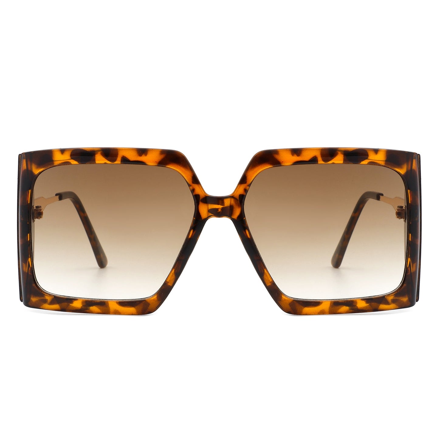 Oversize retro square sunglasses by Cramilo Eyewear in orange with a gradient lens.