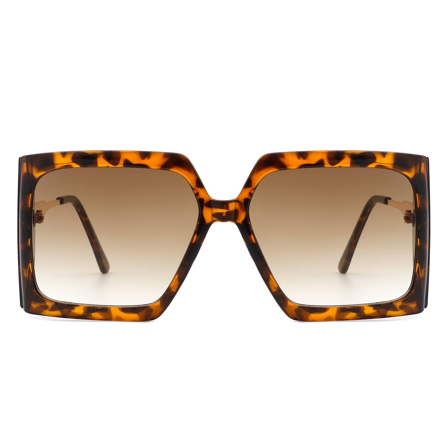 Oversize retro square sunglasses by Cramilo Eyewear in orange with a gradient lens.