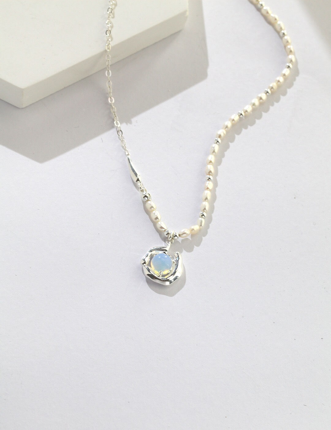 Freshwater Pearl & Moonstone Necklace