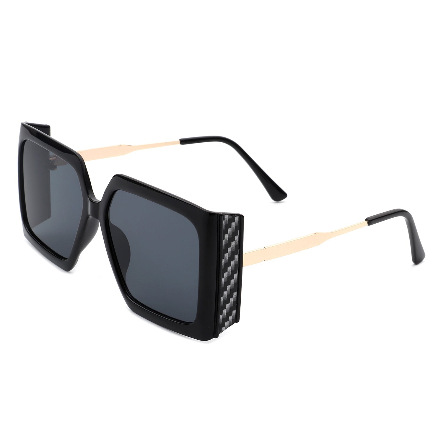 Oversize retro square sunglasses by Cramilo Eyewear in orange with a gradient lens.