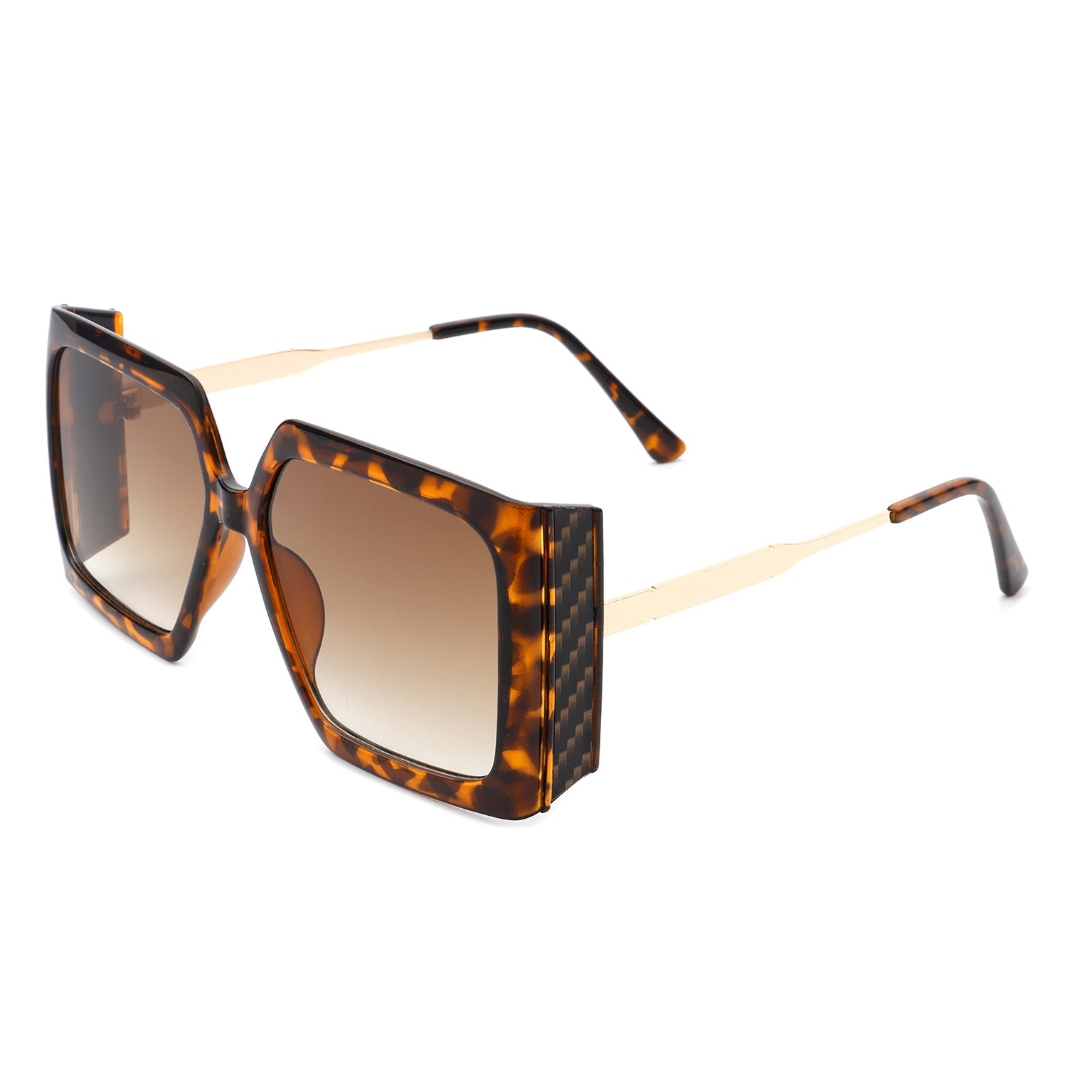 Oversize retro square sunglasses by Cramilo Eyewear in orange with a gradient lens.