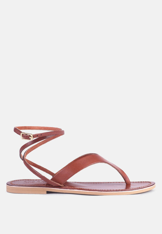 Wrap-Up Tie Around Flat Sandals