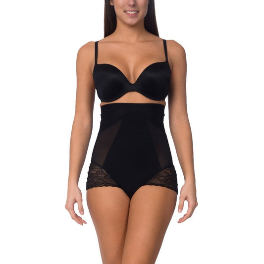 Calzoncillo moldeador de cintura alta Power Mesh negro